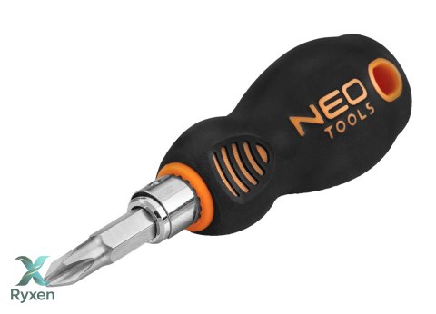 Wkrętak odwracalny płasko-krzyżowy 6.0 mm x PH2, CrV NEO TOOLS