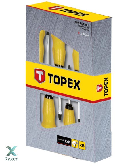 Wkrętaki do pobijania, zestaw 6 szt. TOPEX