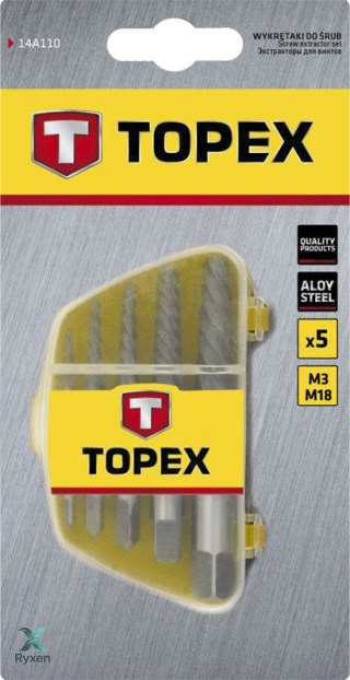 Wykrętaki do śrub, zestaw 5 szt. TOPEX