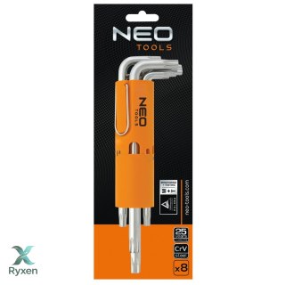 Klucze Torx długie T10-T50, zestaw 8 szt. NEO TOOLS