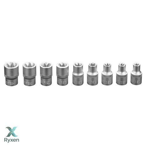 Klucze nasadowe 1/2" Torx, zestaw 9 szt. NEO TOOLS