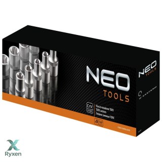 Klucze nasadowe 1/2" Torx, zestaw 9 szt. NEO TOOLS