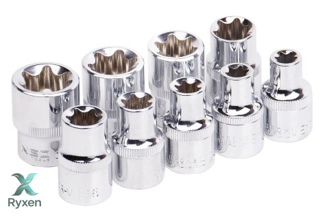 Klucze nasadowe 1/2" Torx, zestaw 9 szt. NEO TOOLS