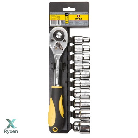 Klucze nasadowe 1/2", zestaw 11 szt. TOPEX