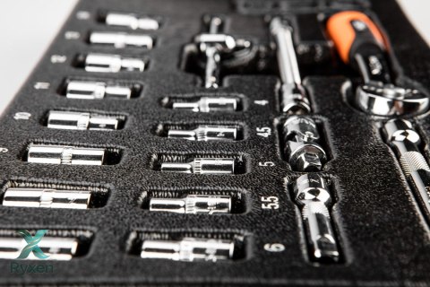 Klucze nasadowe 1/4", zestaw 19 szt., wkładka NEO TOOLS
