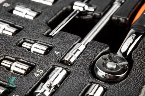 Klucze nasadowe 1/4", zestaw 19 szt., wkładka NEO TOOLS