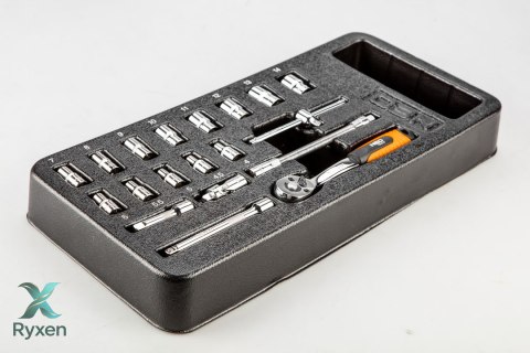 Klucze nasadowe 1/4", zestaw 19 szt., wkładka NEO TOOLS