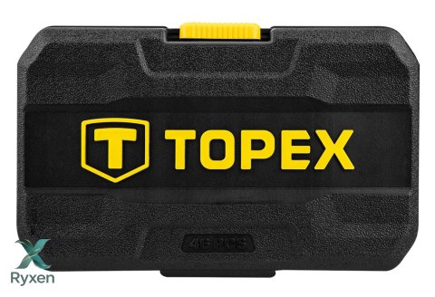 Klucze nasadowe 1/4", zestaw 46 szt. TOPEX