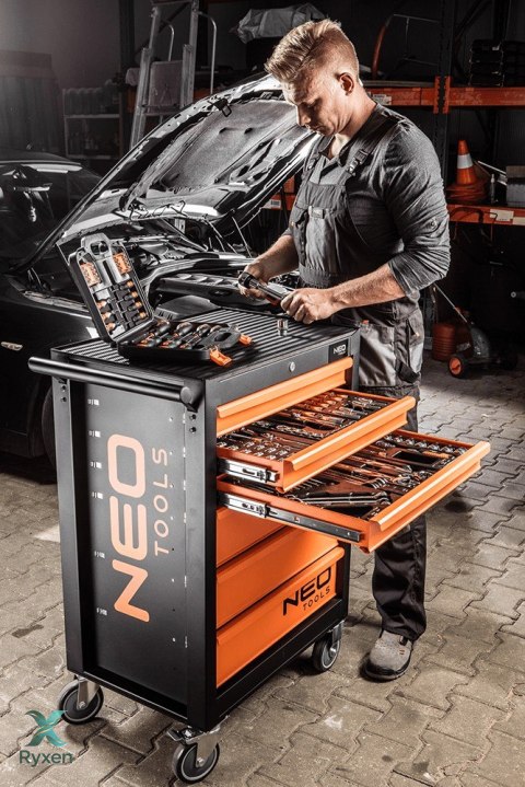 Klucze płasko-oczkowe 6-19 mm, zestaw 14 szt., wkładka NEO TOOLS