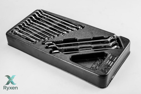 Klucze płasko-oczkowe 6-19 mm, zestaw 14 szt., wkładka NEO TOOLS