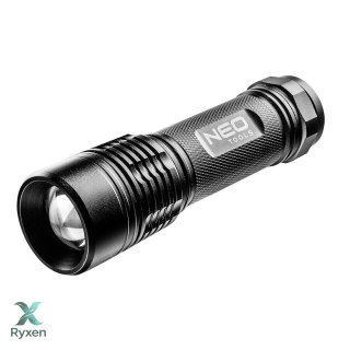 Latarka bateryjna 200 lm, zoom, IPX7, 3 x AAA NEO TOOLS