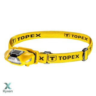 Latarka czołowa 70lum, biały + czerwony, 1 x AA TOPEX