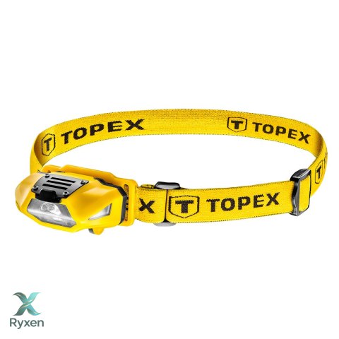 Latarka czołowa 70lum, biały + czerwony, 1 x AA TOPEX