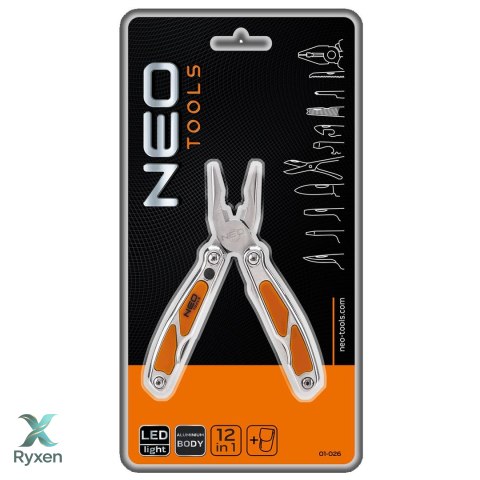Narzędzie wielofunkcyjne, z LED, zestaw 12 szt. NEO TOOLS