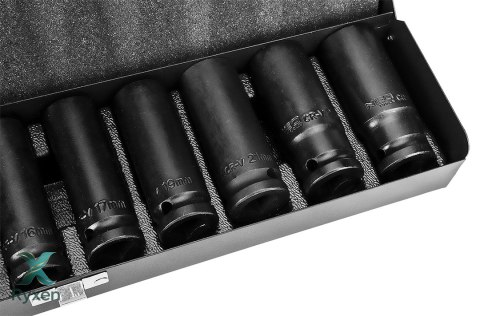 Nasadki udarowe 1/2", 10-24 mm, zestaw 11 szt. NEO TOOLS