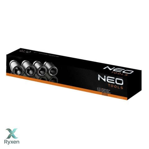 Nasadki udarowe 3/4", 26-38 mm, zestaw 8 szt. NEO TOOLS