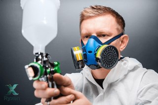 Półmaska silikonowa z miejscem na dwa pochłaniacze (bez pochłaniaczy) NEO TOOLS