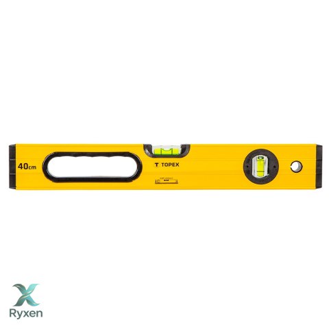 Poziomnica aluminiowa typ 600, 40 cm, 2 libelle TOPEX