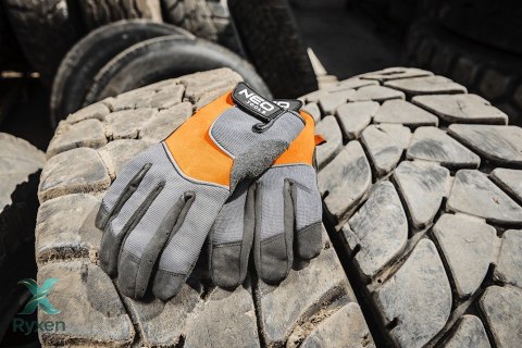 Rękawice robocze, skóra syntetyczna, wstawki PCV, 10" NEO TOOLS