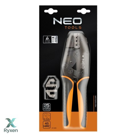 Szczypce do zaciskania końcówek tulejkowych 0.5 - 16 mm2 (22-6 AWG) NEO TOOLS
