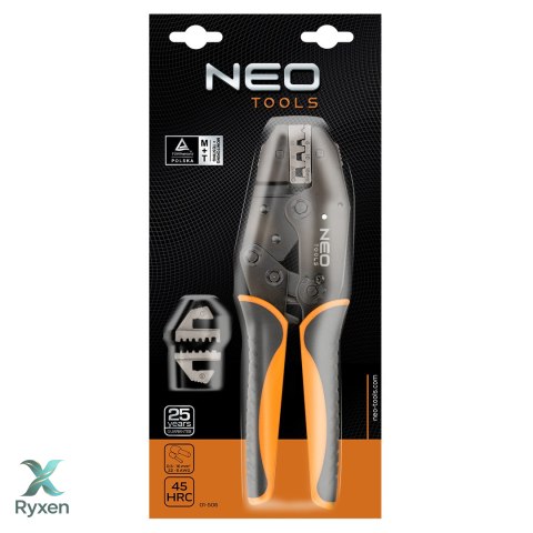 Szczypce do zaciskania końcówek tulejkowych 0.5 - 16 mm2 (22-6 AWG) NEO TOOLS