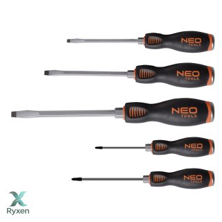 Wkrętaki do pobijania, S2, zestaw 5 szt. NEO TOOLS