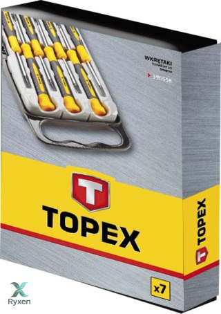 Wkrętaki precyzyjne, zestaw 7 szt. TOPEX