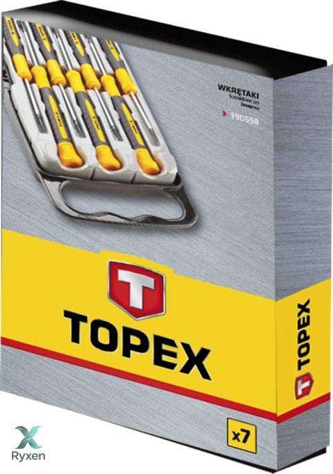 Wkrętaki precyzyjne, zestaw 7 szt. TOPEX
