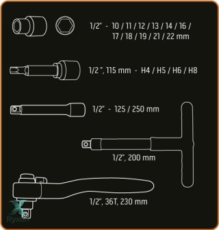 Klucze nasadowe 1000V, 19szt. NEO TOOLS