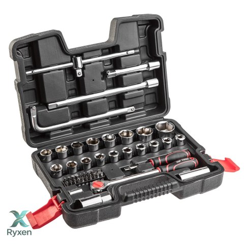 Klucze nasadowe 1/4", 1/2", zestaw 47 szt. Top Tools