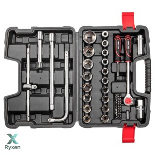 Klucze nasadowe 1/4", 1/2", zestaw 47 szt. Top Tools