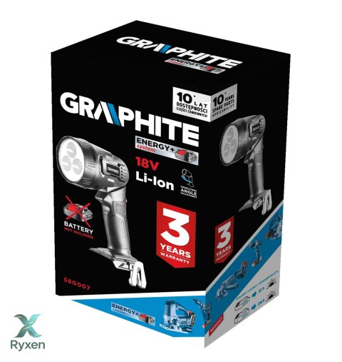 Latarka akumulatorowa Energy+ 18V, Li-Ion, bez akumulatora GRAPHITE