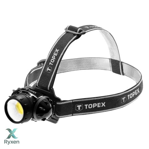 Latarka czołowa 3W LED COB, 3 x AAA TOPEX