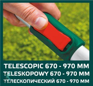 Sekator do gałęzi kowadełkowy teleskopowy 670 mm, średnica cięcia 45 mm, uchwyty aluminiowe VERTO