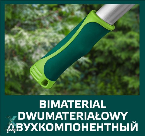 Sekator do gałęzi kowadełkowy teleskopowy 670 mm, średnica cięcia 45 mm, uchwyty aluminiowe VERTO
