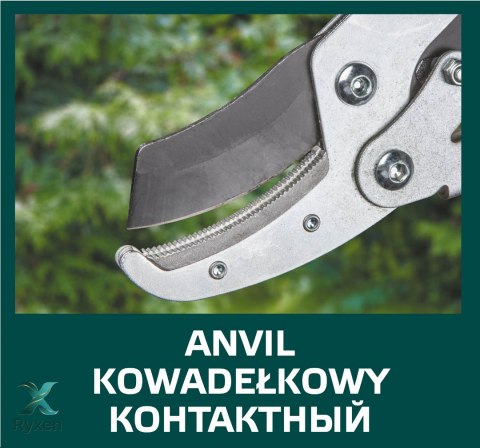 Sekator do gałęzi kowadełkowy teleskopowy 670 mm, średnica cięcia 45 mm, uchwyty aluminiowe VERTO