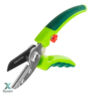 Sekator ogrodowy kowadełkowy 190 mm, średnica cięcia 10 mm VERTO