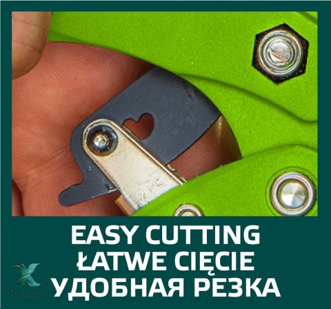 Sekator ogrodowy kowadełkowy z grzechotką, średnica cięcia 20 mm VERTO