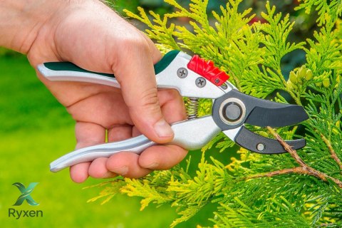 Sekator ogrodowy kowadełowy 195 mm, aluminiowy, średnica cięcia 18 mm VERTO