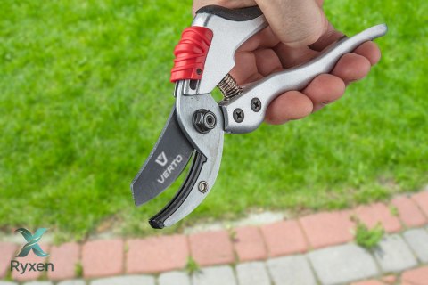 Sekator ogrodowy kowadełowy 195 mm, aluminiowy, średnica cięcia 18 mm VERTO