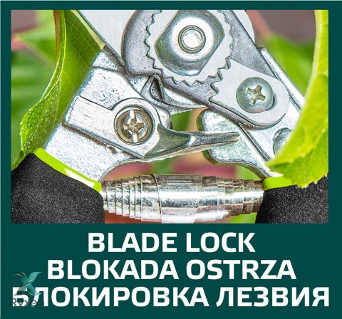 Sekator ogrodowy uniwersalny 220 mm, średnica cięcia 15 mm VERTO