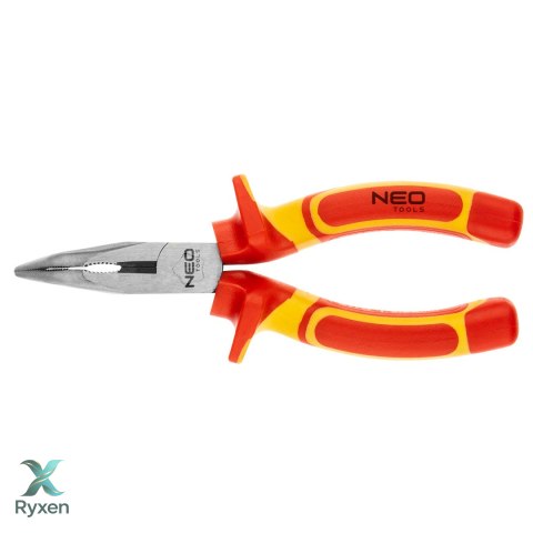 Szczypce wydłużone wygięte 160 mm, 1000V , CrV, polerowane NEO TOOLS