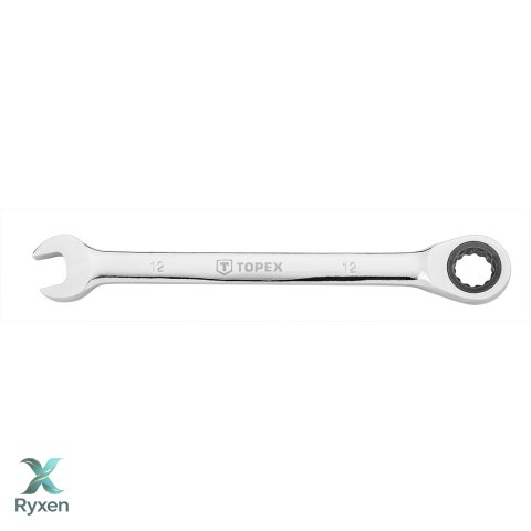Klucz płasko-oczkowy z grzechotką, 12 mm TOPEX