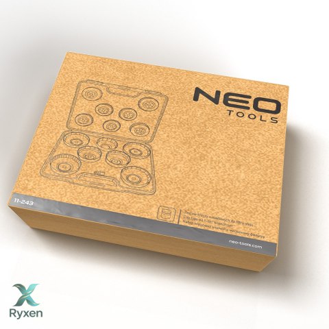 Klucze nasadowe do filtrów oleju - zestaw 16 szt. NEO TOOLS