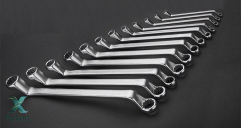 Klucze oczkowe odgięte 6-32 mm, zestaw 12 szt. NEO TOOLS