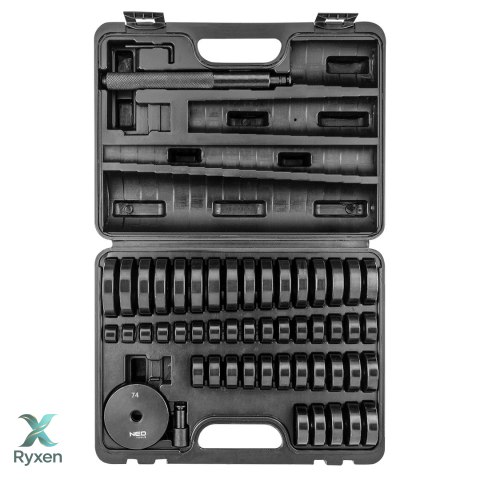 Zestaw do osadzania łożysk, uszczelniaczy i łącznikow gumowych - zestaw 51 szt. NEO TOOLS