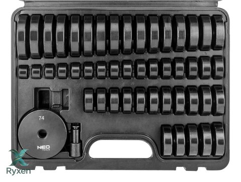 Zestaw do osadzania łożysk, uszczelniaczy i łącznikow gumowych - zestaw 51 szt. NEO TOOLS