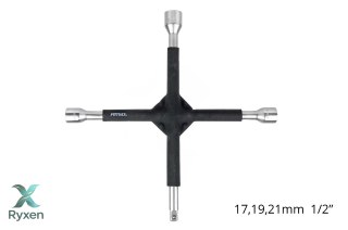 Klucz krzyżakowy gumowany 17 mm 19 mm 21 mm 1/2" amio-02402 AMiO