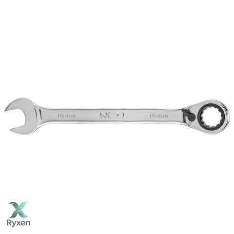Klucz płasko-oczkowy z grzechotką i przełącznikiem 16 mm NEO TOOLS