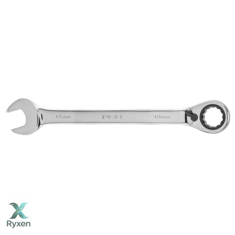 Klucz płasko-oczkowy z grzechotką i przełącznikiem 19 mm NEO TOOLS